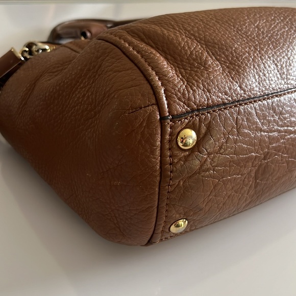 Michael Kors Weston Satchel Pebbled Brown Leather - Picture 3 of 10